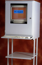 Computer enclosure printer stand